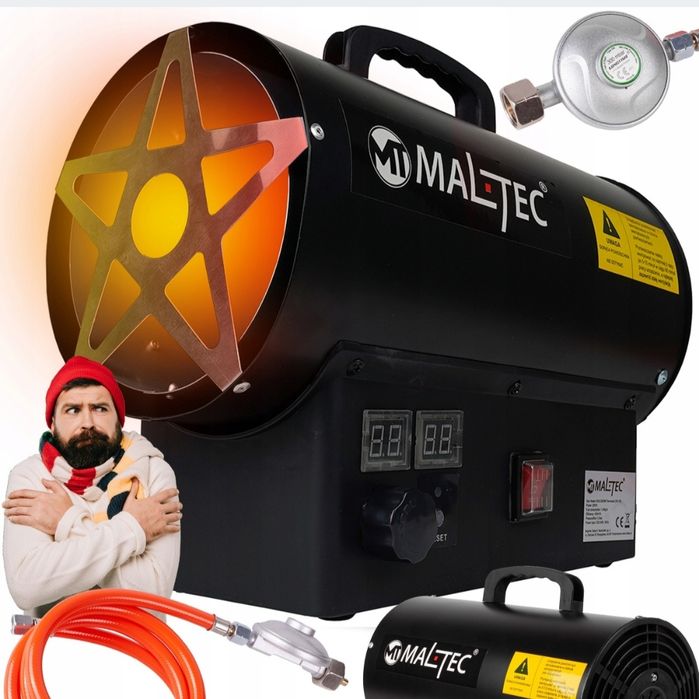 Обігрівач газовий дуйка пушка обогреватель Maltec 30kw+редуктор балон