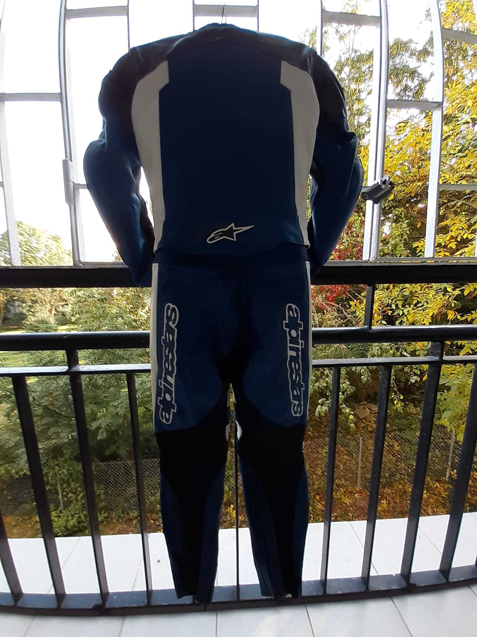 Kombinezon damski Alpinestars 40 (36) biały niebieski czarny