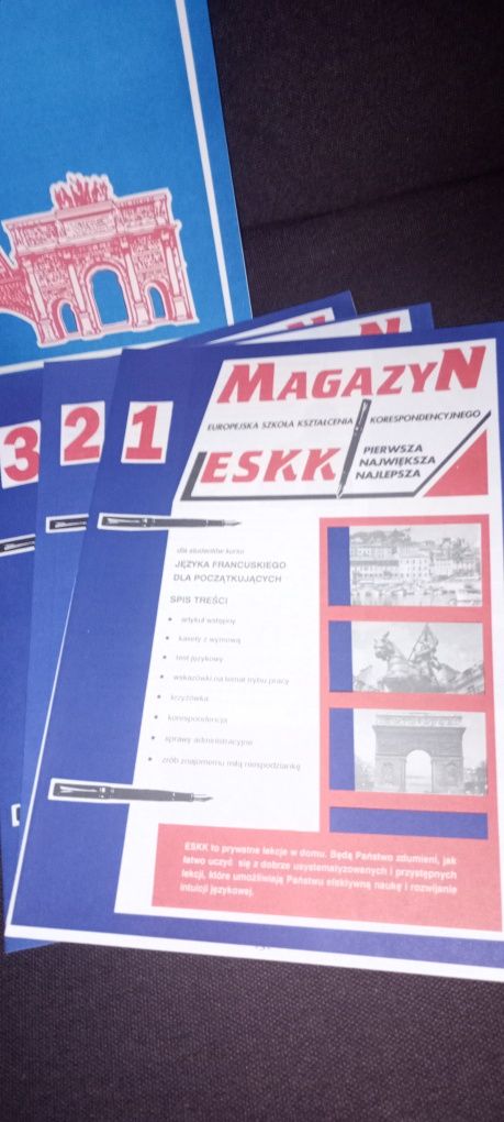 ESKK/ Francuski dla Początkujących od 1-20/ Zeszyty+Kasety+Magazyn