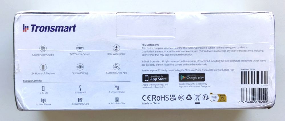 Оригінальна бездротова портативна Bluetooth колонка Tronsmart T7 Lite