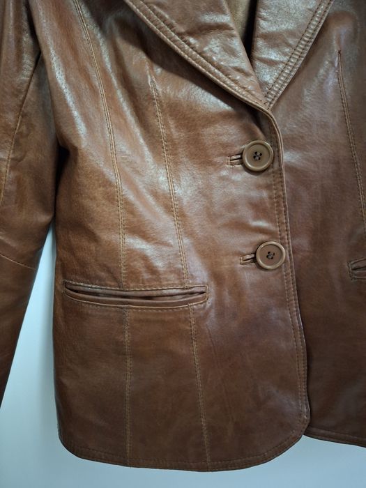Шкірянка . Шкіряна куртка піджак  S