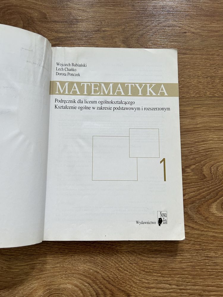 MATEMATYKA 1 Podręcznik dla Liceum Ogólnokształcącego