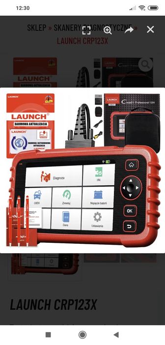 Launch CRP 123X interfejs diagnostyczny OBD2 Polskie Menu