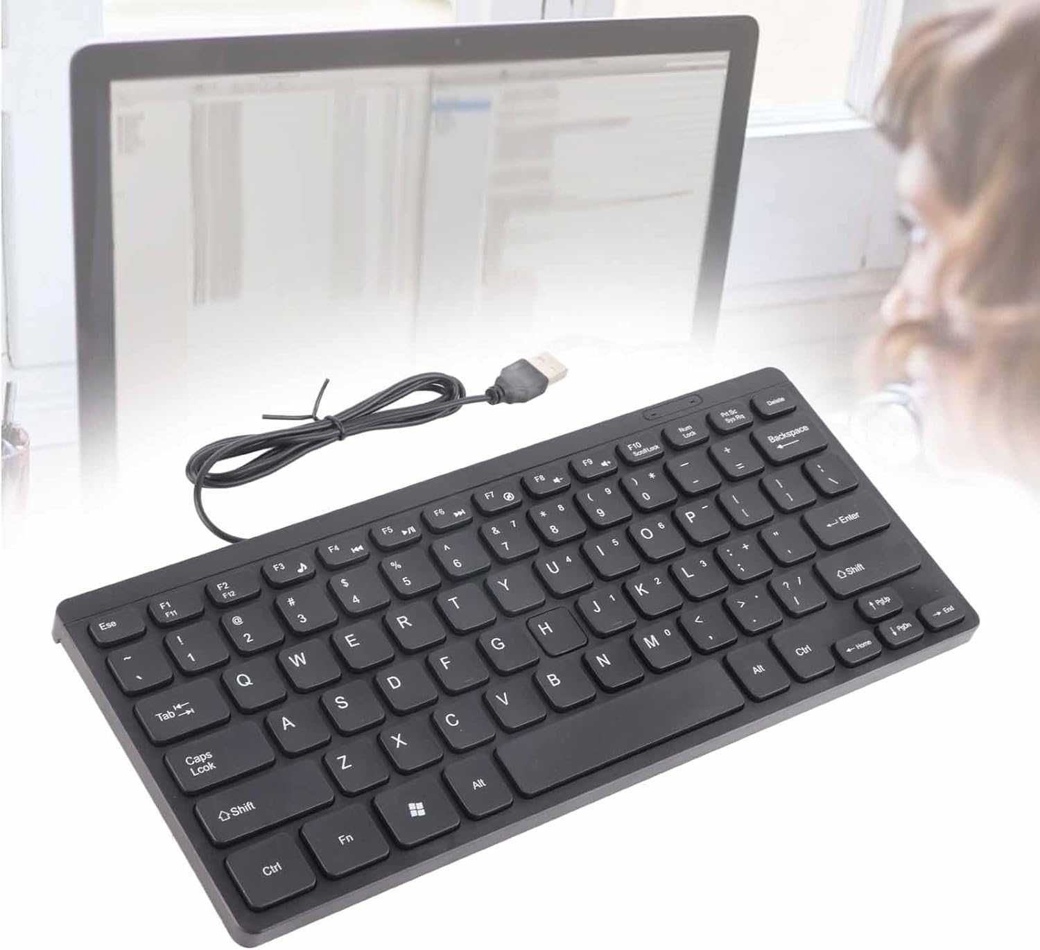 Miniklawiatura K-1000 78-klawiszowa klawiatura przewodowa USB 1,5m
