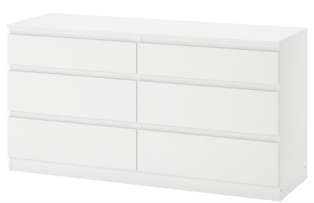 Cómoda c/6 gavetas, branco, 140x72 cm