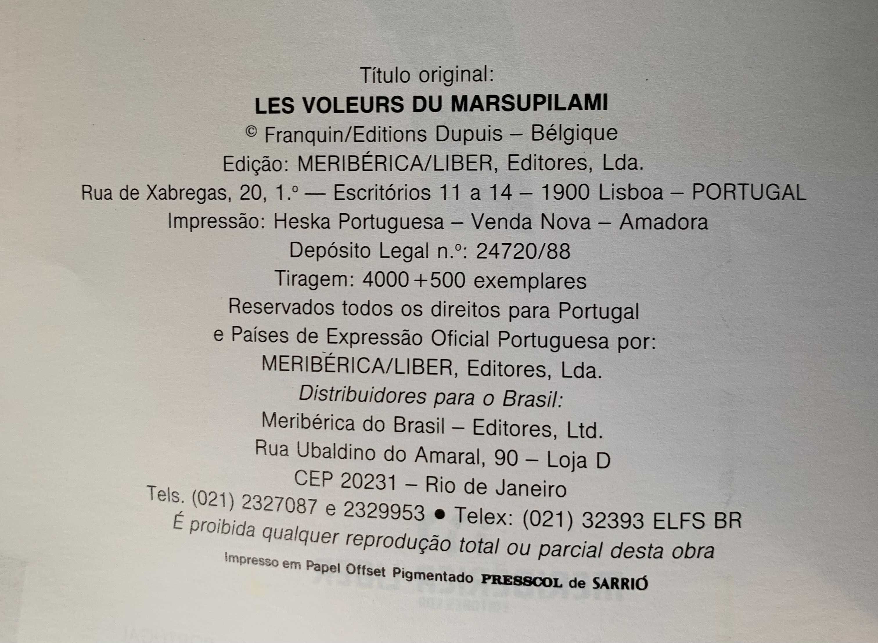 [BD] Spirou e Fantásio: Os Ladrões do Marsupilami