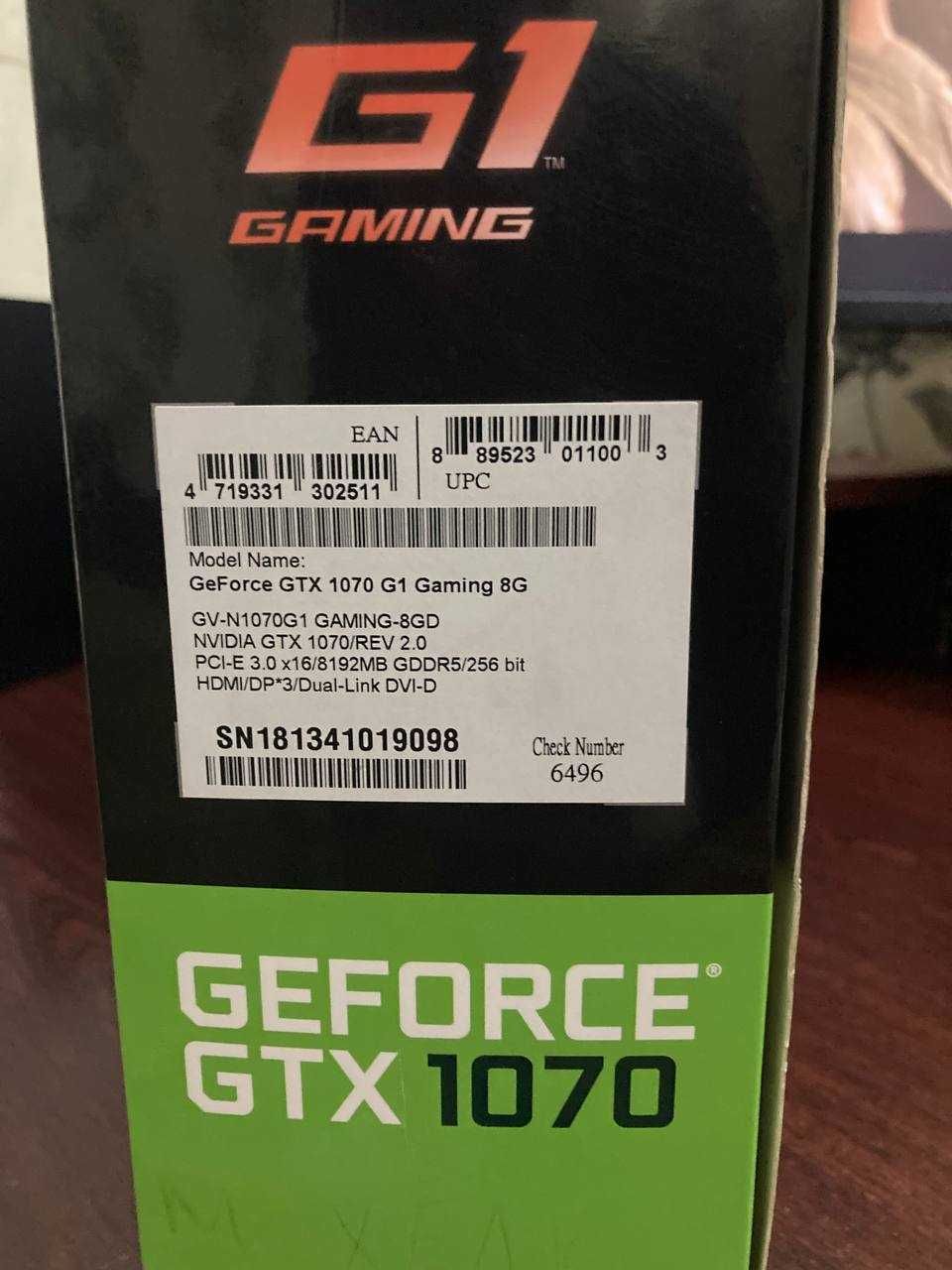 gigabyte gtx 1070 8 gb 256 bit