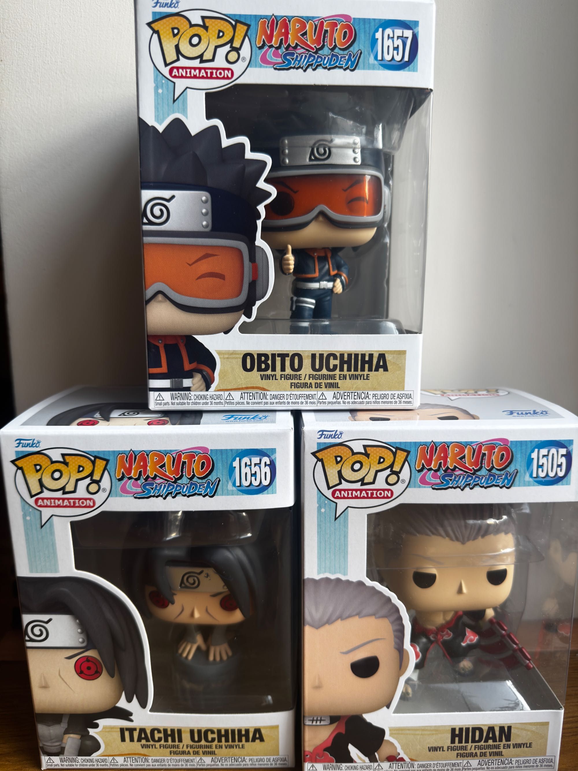 Funko Pop Naruto Itachi, Obito, Hidan