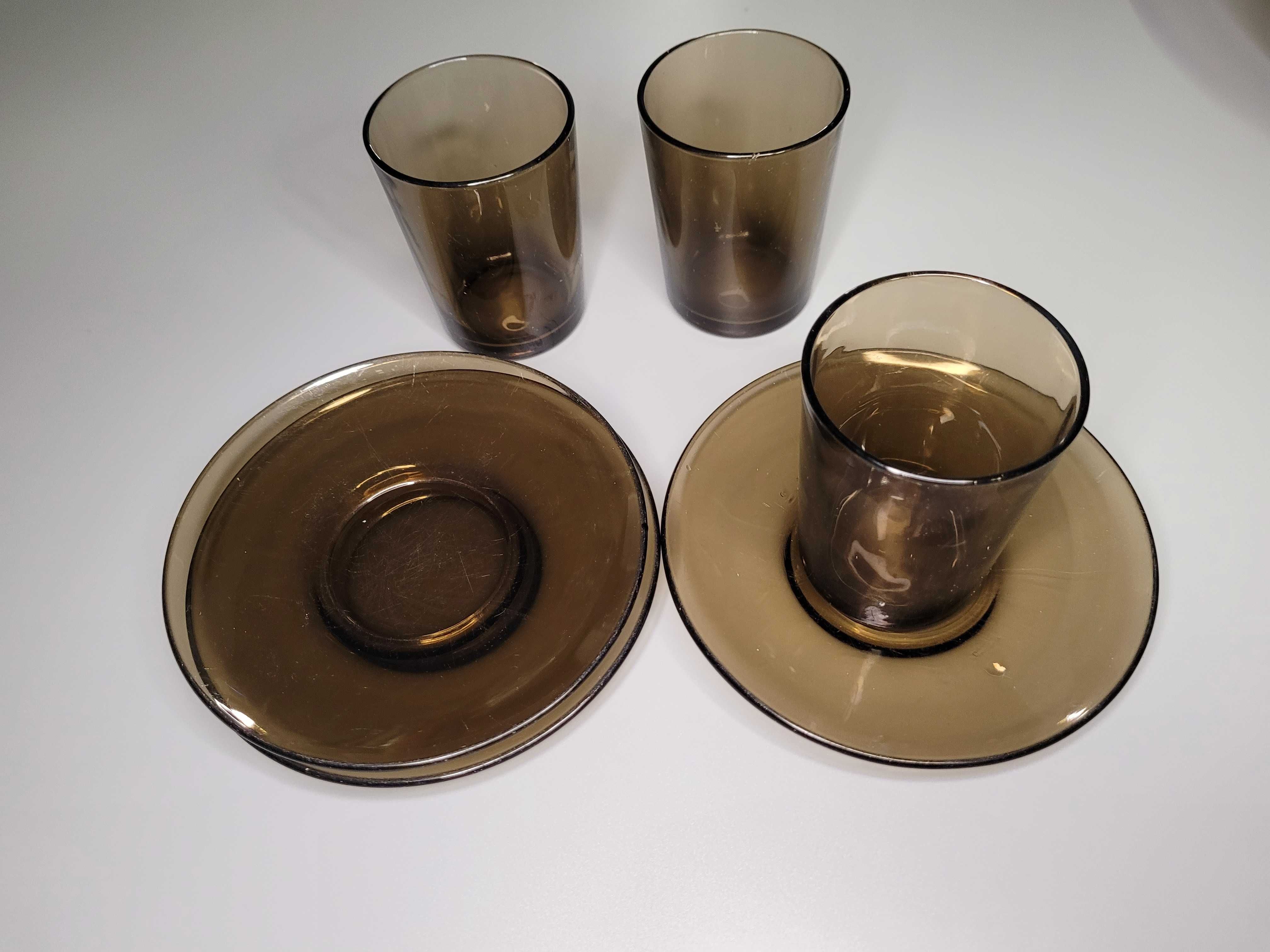 Komplet talerzykow deserowych 13 cm z filizankami arcoroc