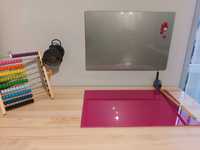 Szklana tablica magnetyczna rozm. 40x60 różowa, fuksja