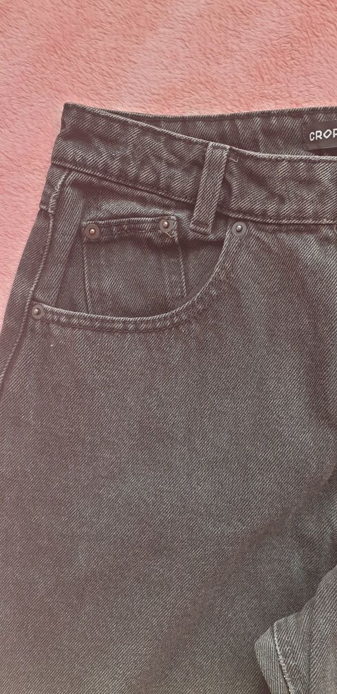 Cropp czarne jeansy slouchy r.38 M