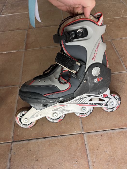 Patins ajustáveis BSquare (tamanho 36–39) e suas porteçoes