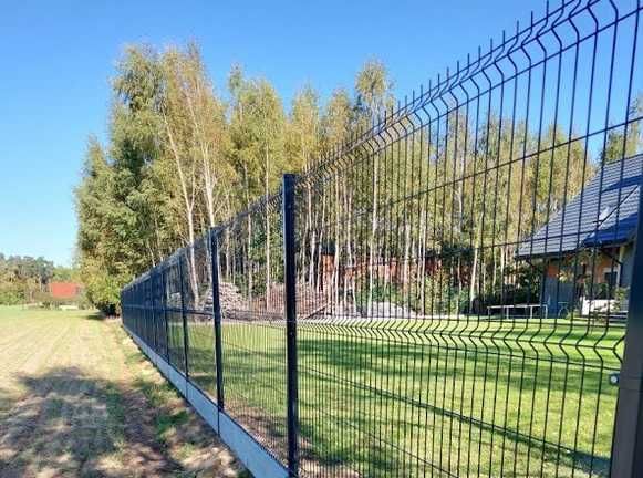 Ogrodzenie panelowe łukowe podmurówka montaż panel łuk brama