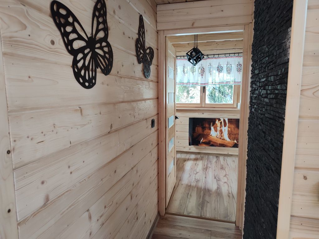 Dom w górach domki domek drewniany wakacje sauna balia Beskidy