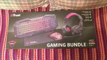 Conjunto Gaming Teclado, Rato, Tapete e Headphones