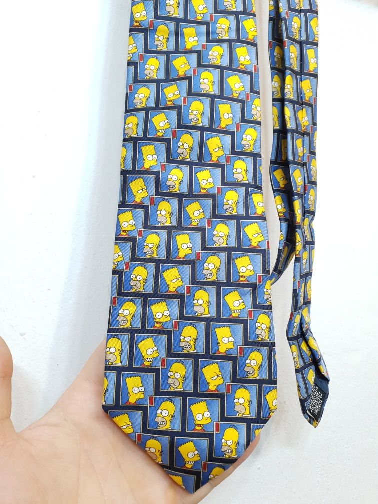 Krawat jedwabny The Simpsons Tie Rack 100% jedwab silk 145cm