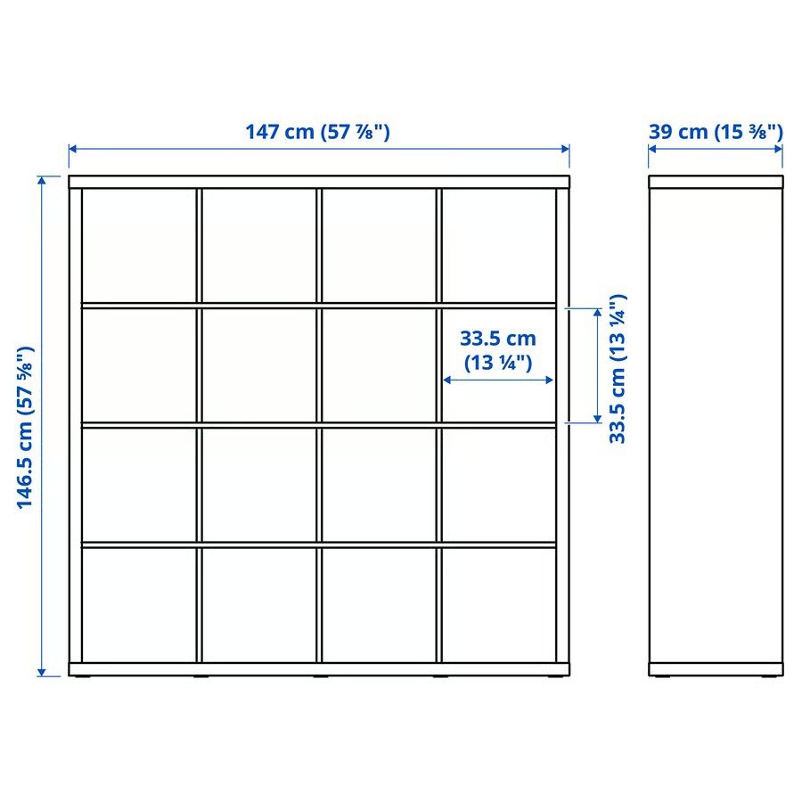 Regał ikea Kallax 4x4