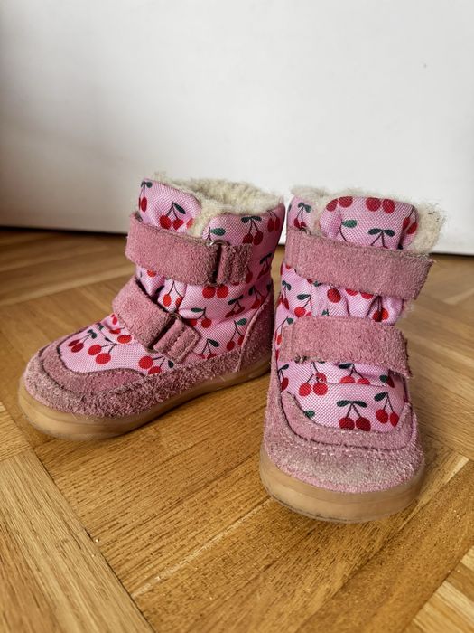 MIDO BAREFOOT buty zimowe te-por CHERRY PINK 62-01 r. 22