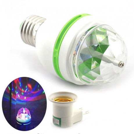 Светодиодная диско-лампа, диско шар, вращающаяся LED лампа