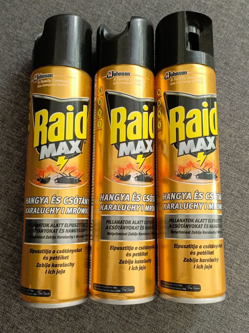 Raid Max spray owadobójczy Karaluchy i Mrówki oraz pająki, rybiki itp.