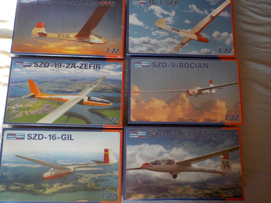 zestaw 6-ciu polskich szybowców 1/72