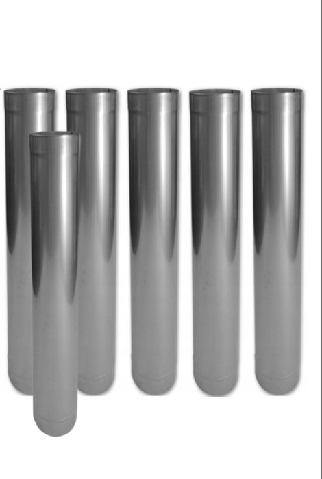 Wkłady kominowe EW-TKS|2 1m 6szt rury żaroodporne komin kwasoodporny