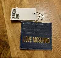 Etui na karty bilon granatowe Love Moschino JC5716PPOFKS0750