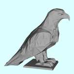 Figura Águia Low Poly 3D - Estatueta Moderna p/ Decoração
