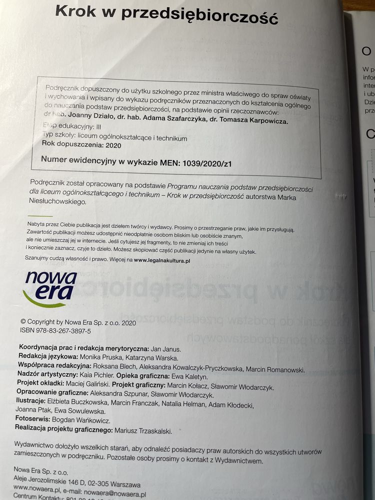 Podrecznik do pidstaw przedsiebiorczosci nowa era