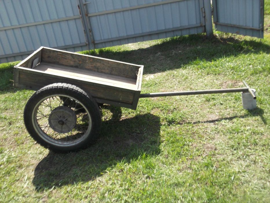 Тачка господарська з колесами від ИЖ, або обмін на стовпчики