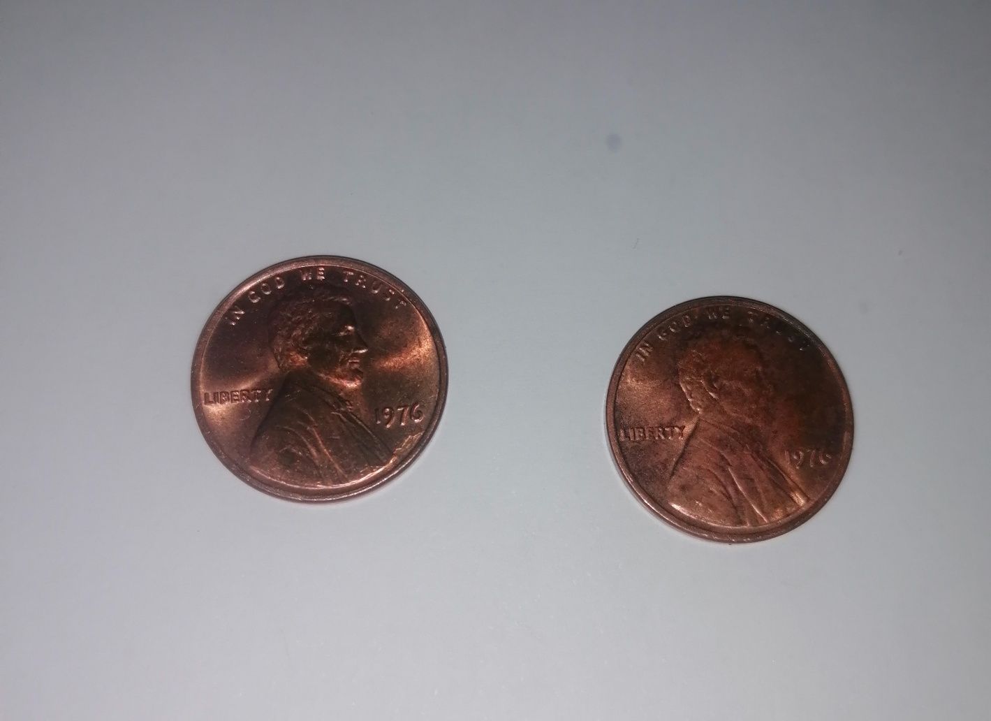 2 Moedas One Cent /Estados Unidos da América 1976