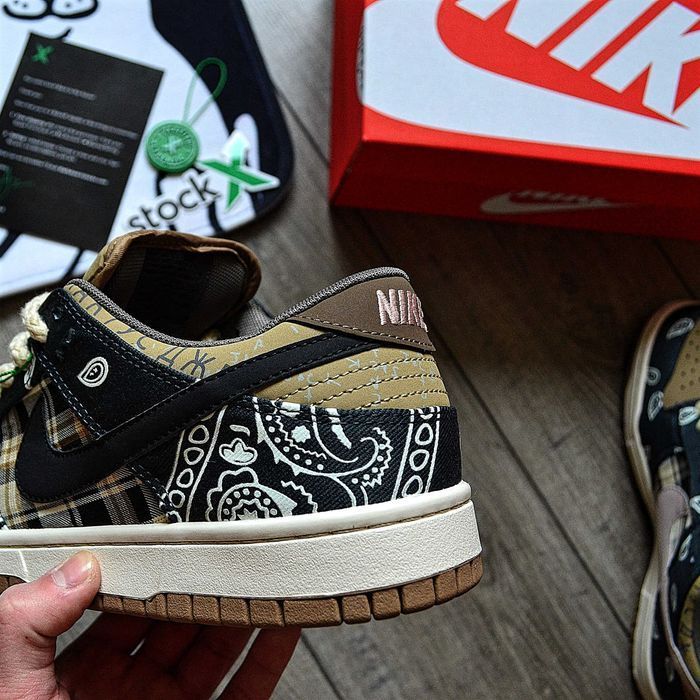 Мужские кроссовки Travis Scott x Nike SB Dunk Low 'Cactus Jack' 40-45