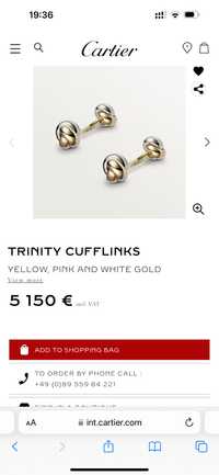 Cartier Trinity запонки
