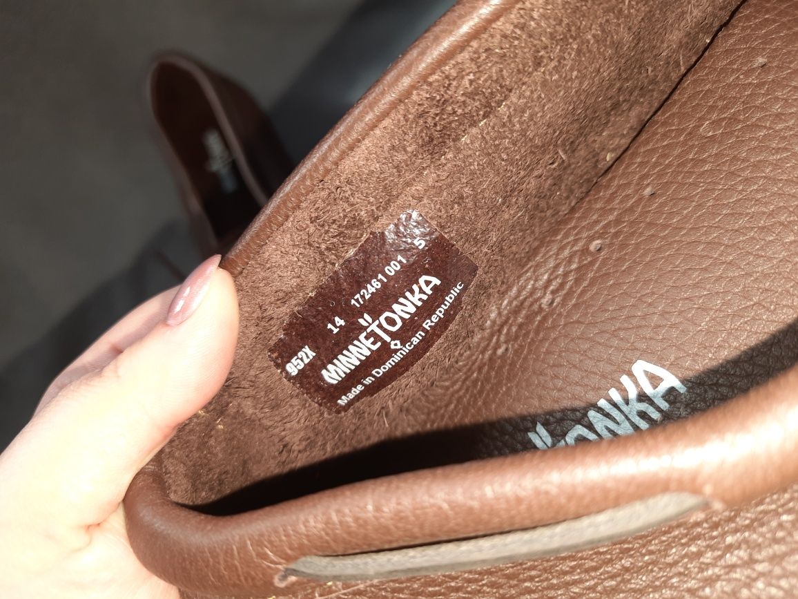 Чоловічі мокасини Weekender із натуральної лосиної шкіри Minnetonka