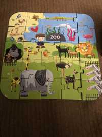 Puzzle zoo 4+ Zielona Sowa