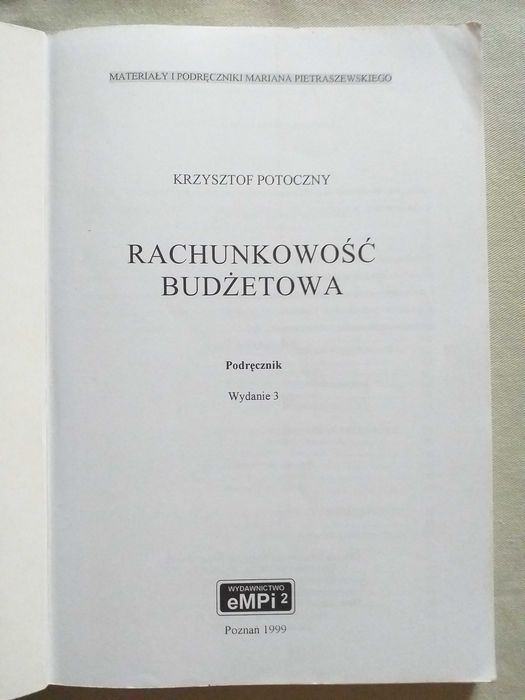 Rachunkowość budżetowa. Krzysztof Potoczny