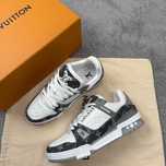 Buty LouisVuittonTrainerGreyWhite Damskie iMeskie Rozmiar.43