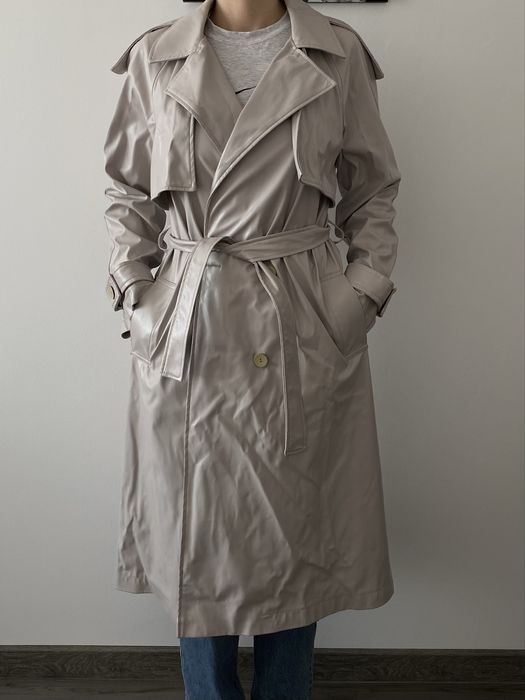 Тренч еко шкіра бежевий