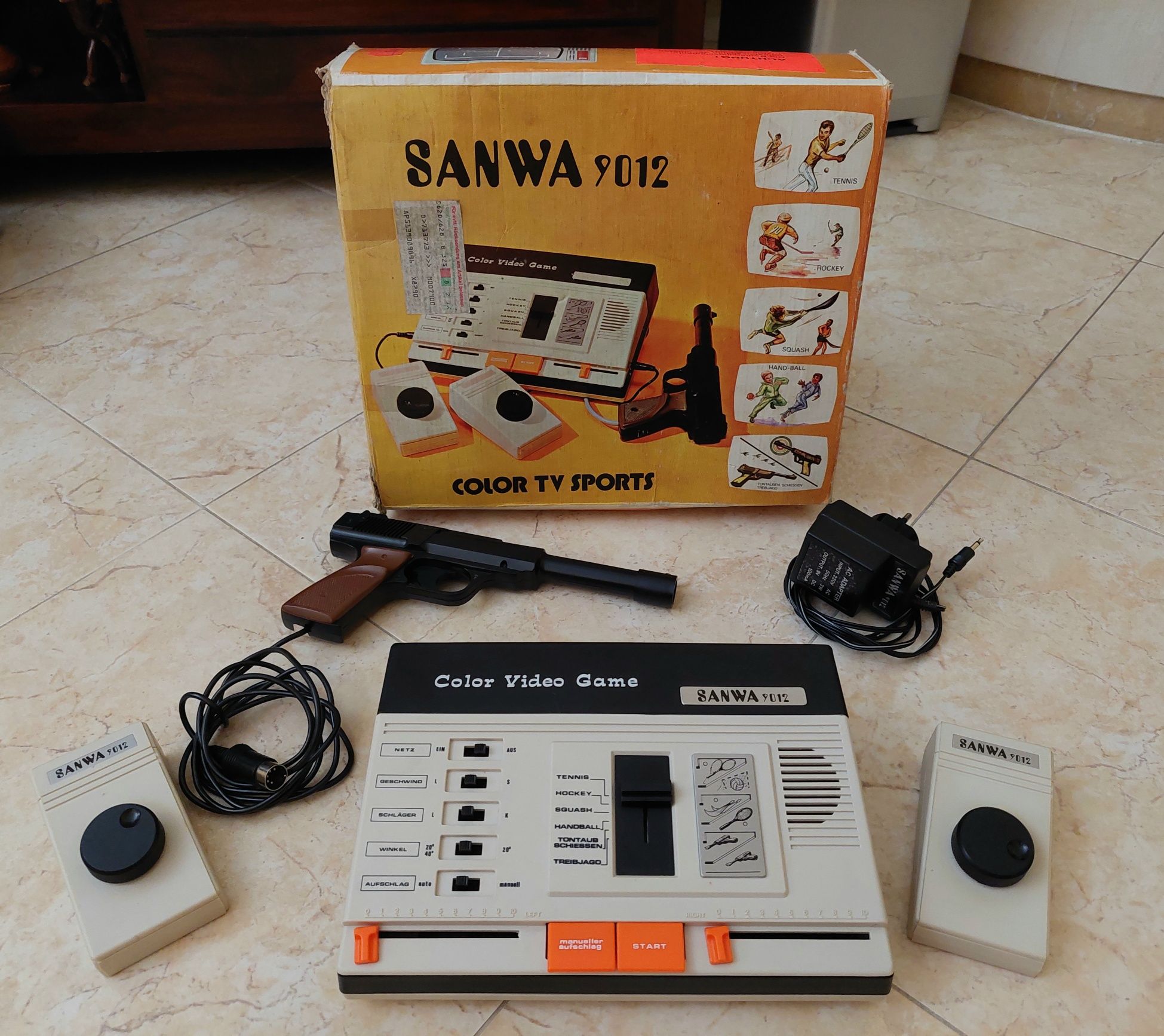 Consola video jogos anos 70 SANWA 9012 com 6 jogos