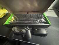 Teclado Razer + Comando PS4 + Rato Corsair