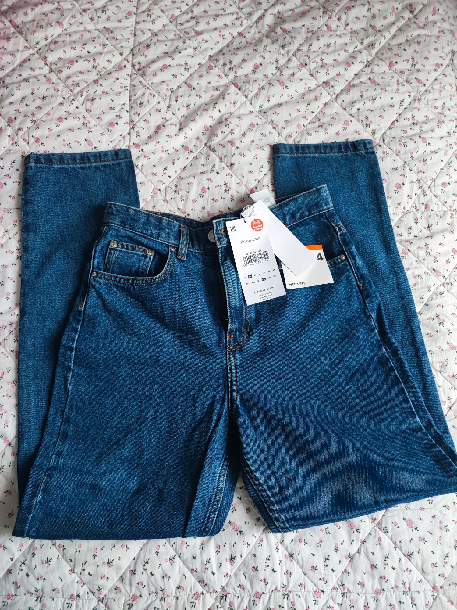 Nowe jeansy mom fit 34 niebieskie Sinsay xs