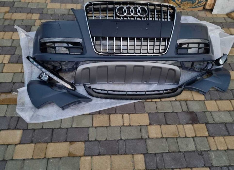 Бампер Audi Q7 Ауди ку7 Фары Капот телевизоров зеркальные элементы