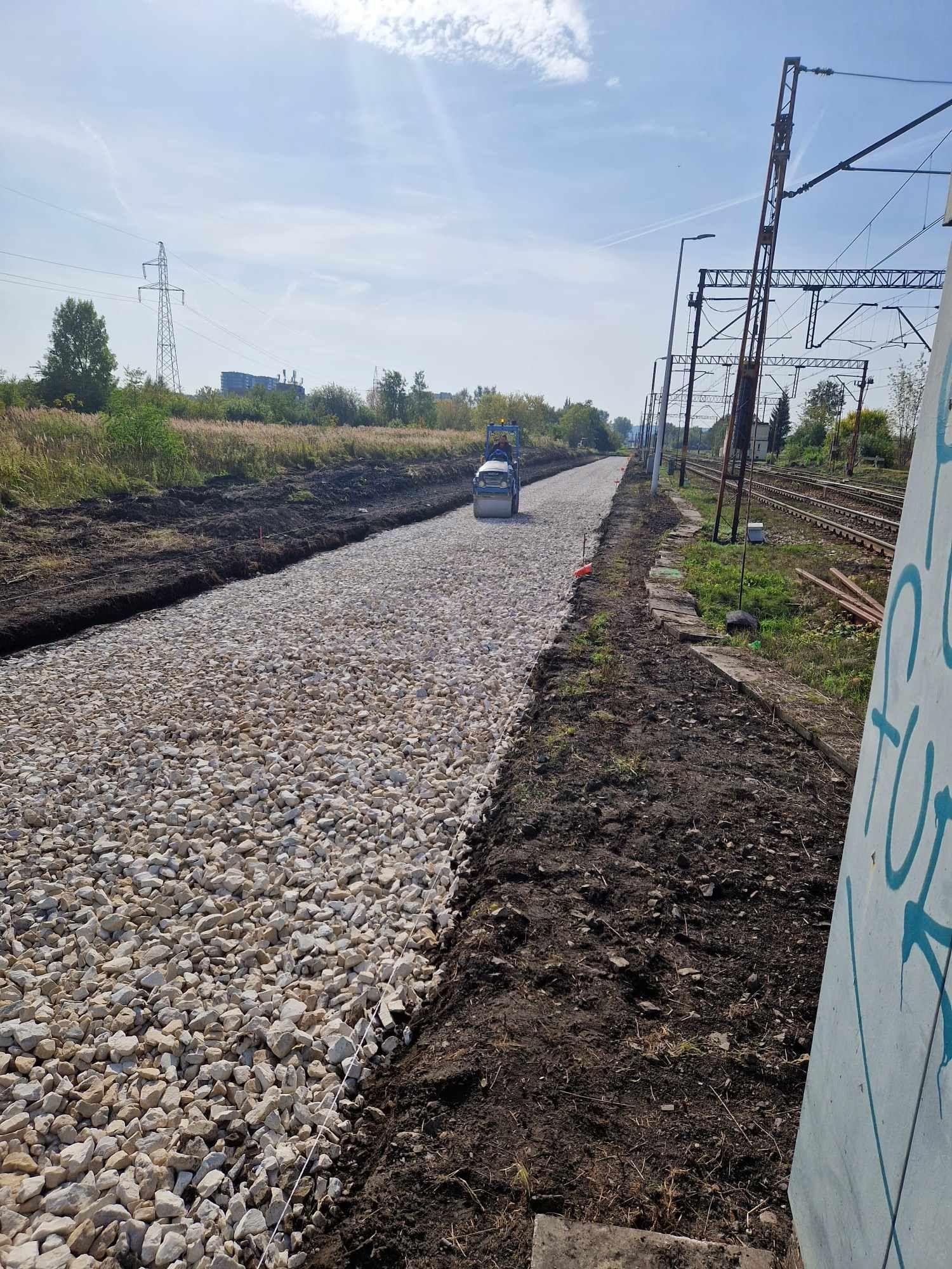 usługi koparką drenaże odwodnienia korytowanie wykopy utwardzanie