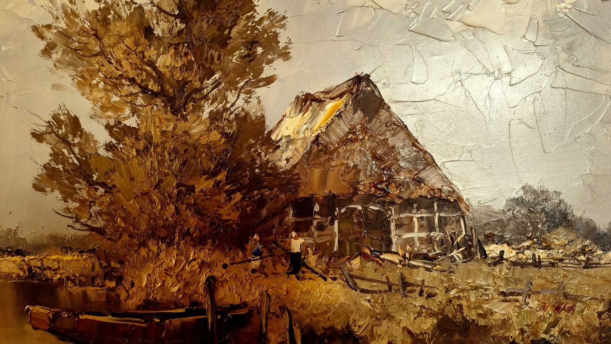 Nastrojowy pejzaż, olej/płótno, Erich Paulsen I poł. XX w.