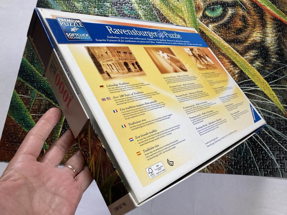 Puzzle Ravensburger 1000 • TAJEMNICZY TYGRYS