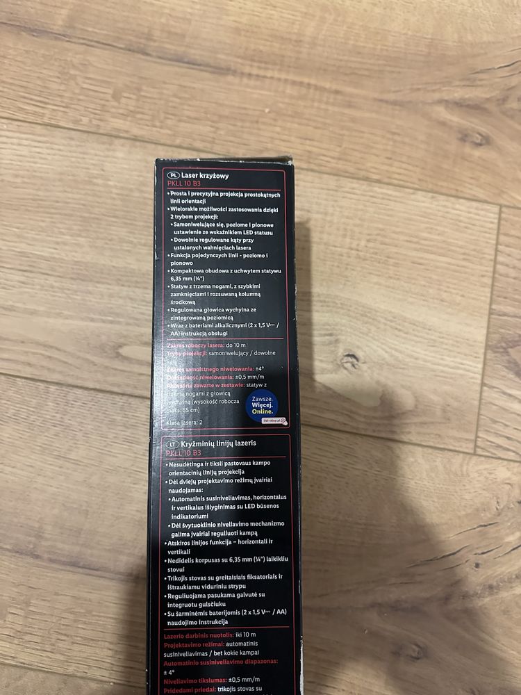 Laser parkside caly zestaw