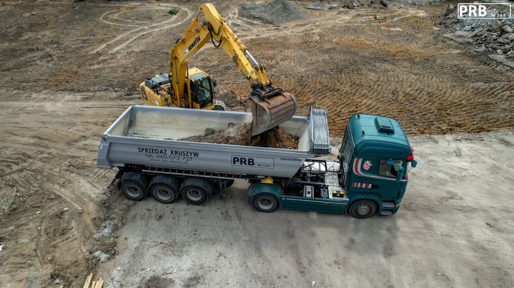 Transport wywrotka kruszywo piasek ziemia