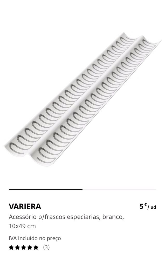 Acessórios p/especiarias VARIERA Ikea