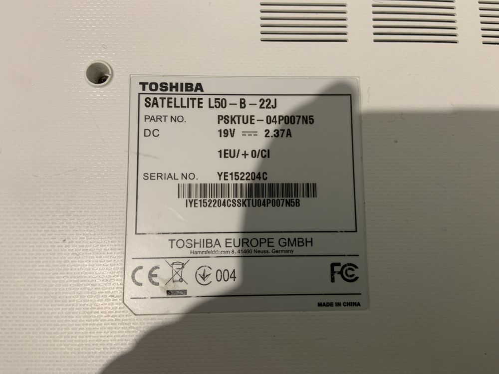 Ноутбук toshiba satallite l50b22j ssd 8Ram