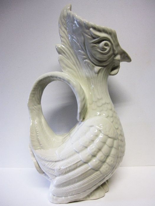 grande, raro, antigo jarro em cerâmica em forma de uma ave Tetraz?